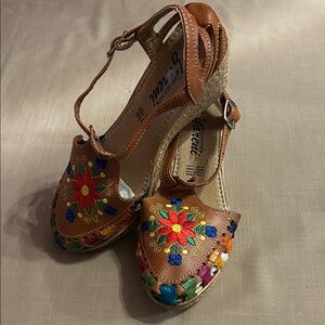 NWOT Vibrant Floral Espadrilles by Yareni